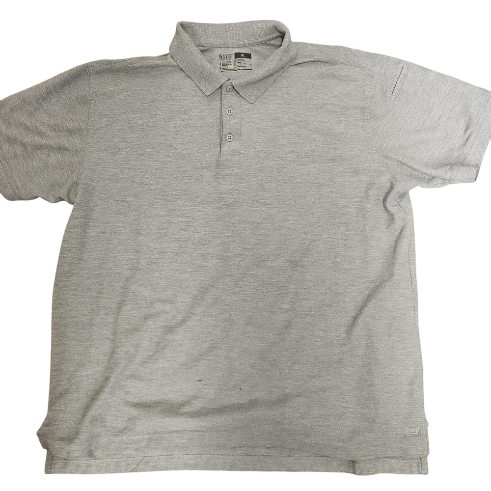 5.11 Tactical‎ Polo Shirt Mens XL Gray Performance Pen Pocket Athletic Golf
